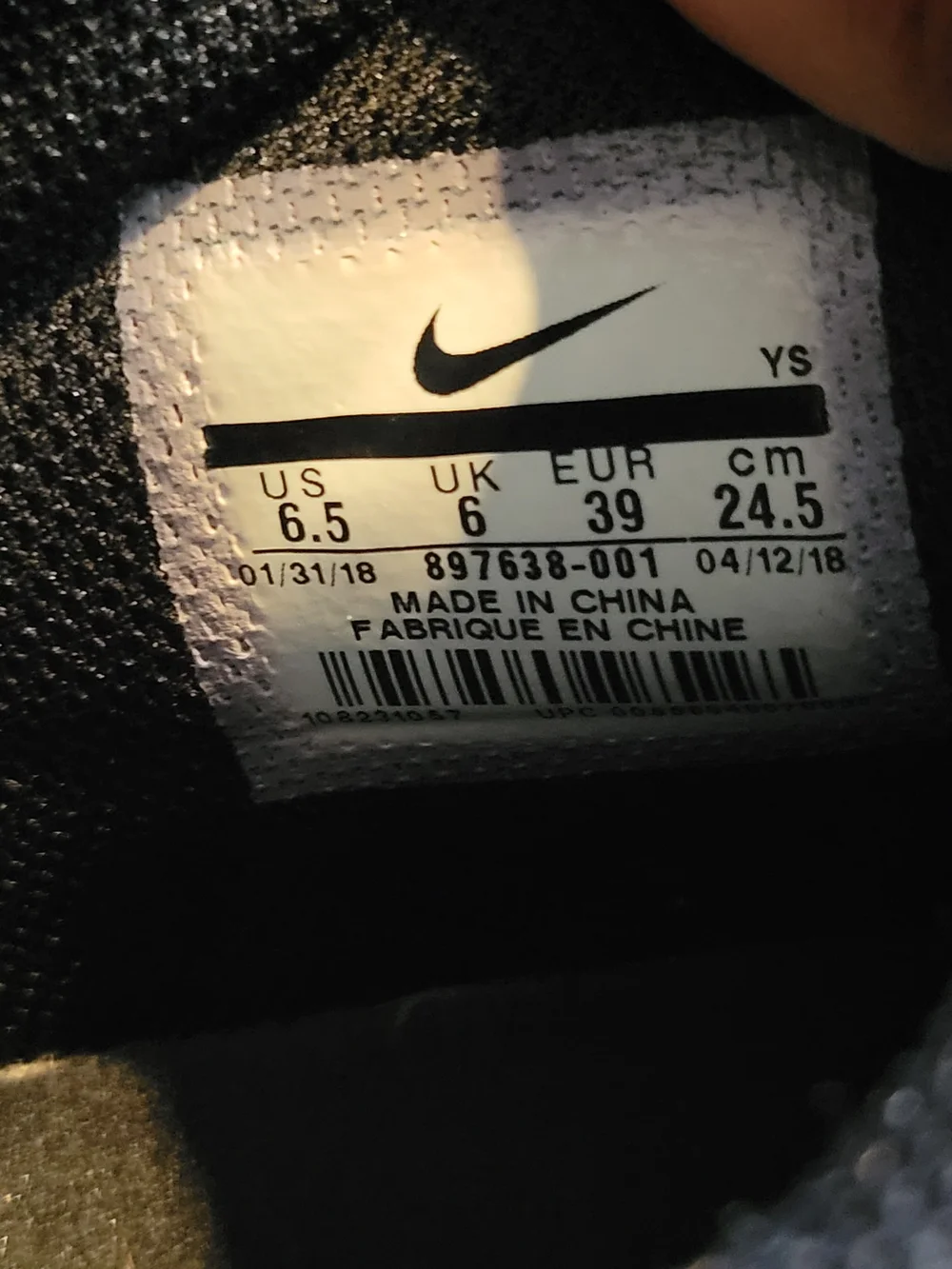 Nike Kids Black and White Sneakers